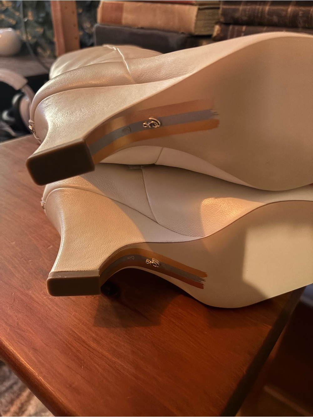 Sam Edelman Vance Ivory Knee Pointed-Toe Boots - Picture 10 of 13